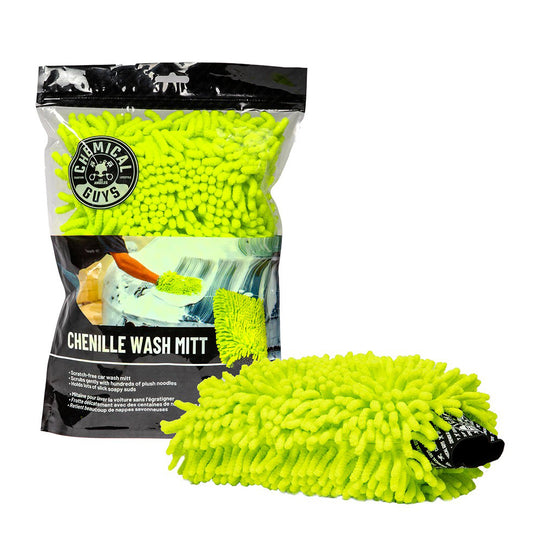 Lime Green Chenille Wash Mitt