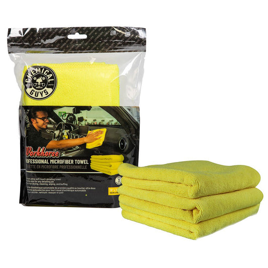 Yellow 70/30 Premium Grade Microfiber Towels 3-Pack